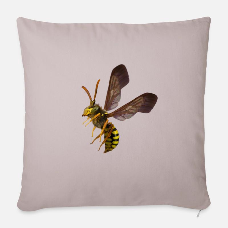 Tshirt guêpe by customstyle - Housse de coussin décorative 45 x 45 cm - taupe clair