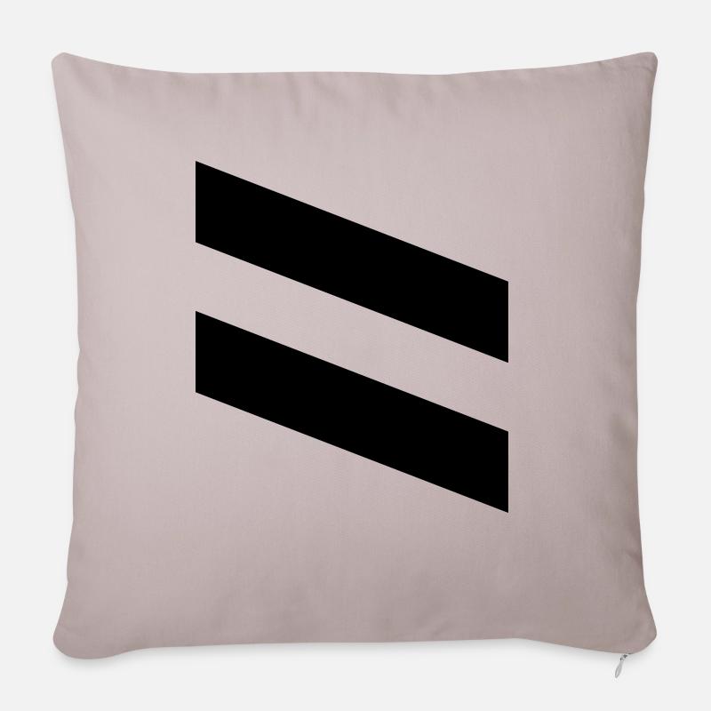 Caporal noir - Housse de coussin décorative 45 x 45 cm - taupe clair