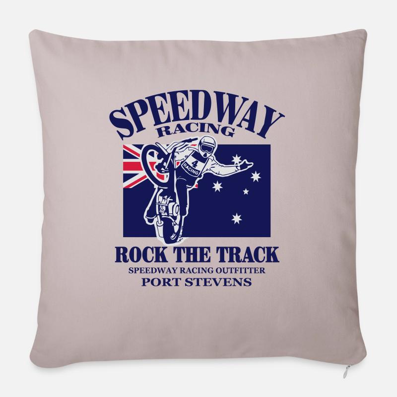 Australian Speedway - Sofakissenbezug 45 x 45 cm - helles Taupe