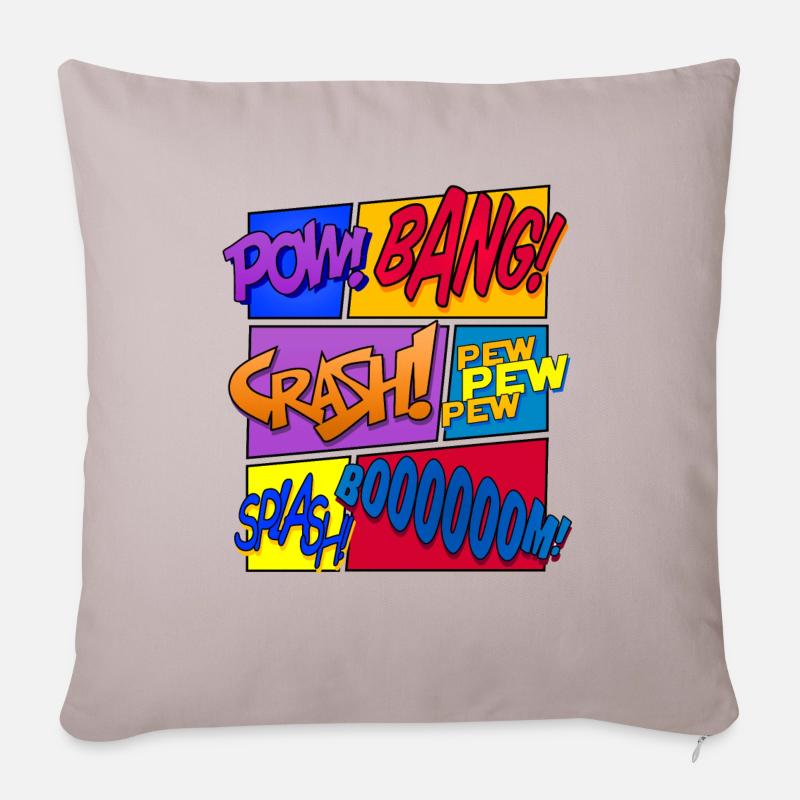 Get Loud (Comic-Design) - Housse de coussin décorative 45 x 45 cm - taupe clair