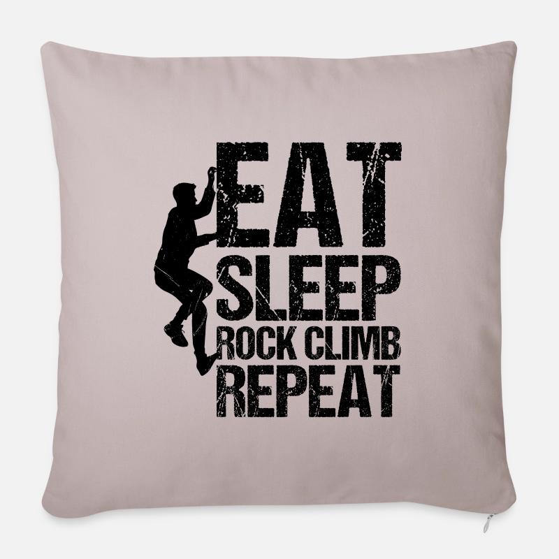 bouldering - Housse de coussin décorative 45 x 45 cm - taupe clair