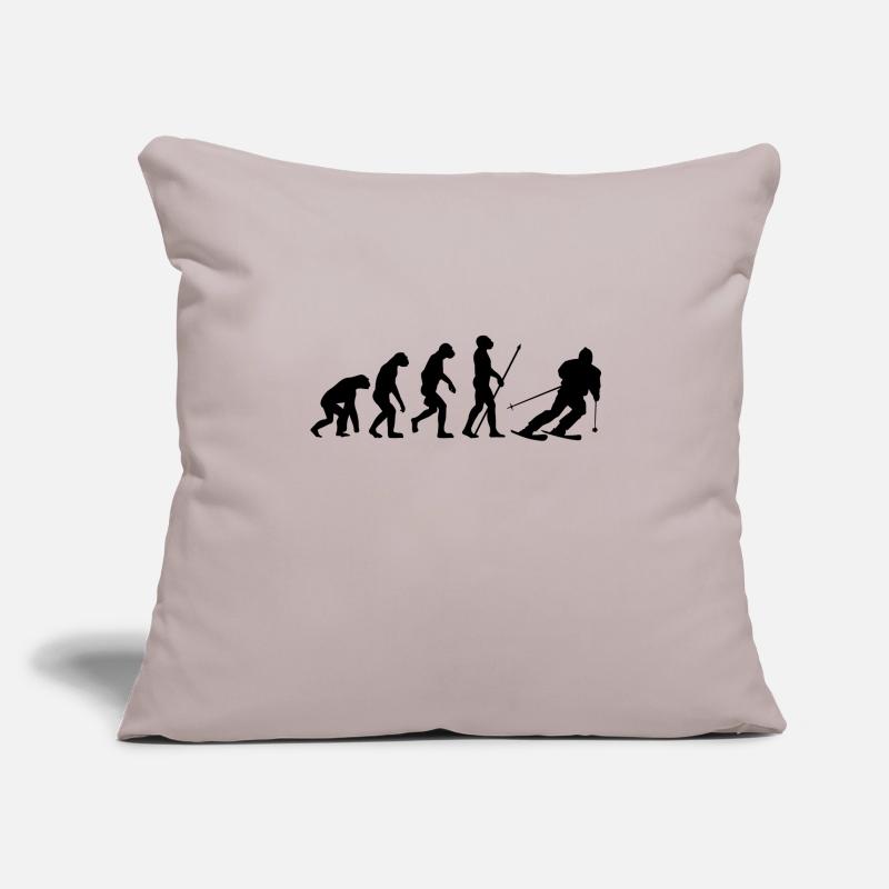 Skifahrer Evolution Sofakissenbezug 45 x 45 cm