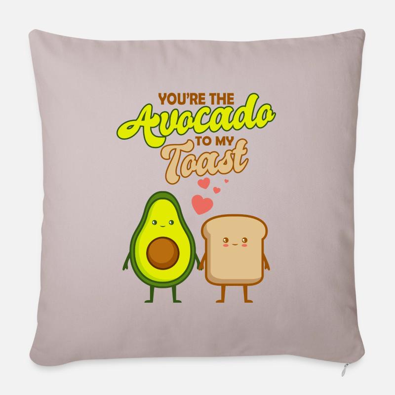 Avocado Toast - Sofakissenbezug 45 x 45 cm - helles Taupe