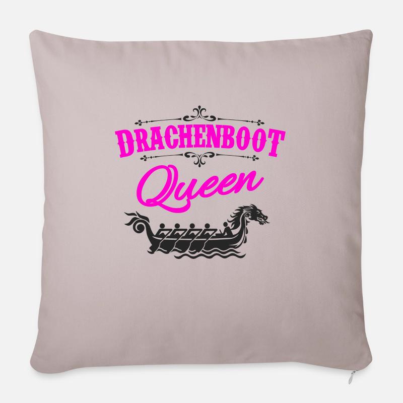 Drachenboot Queen - Sofakissenbezug 45 x 45 cm - helles Taupe