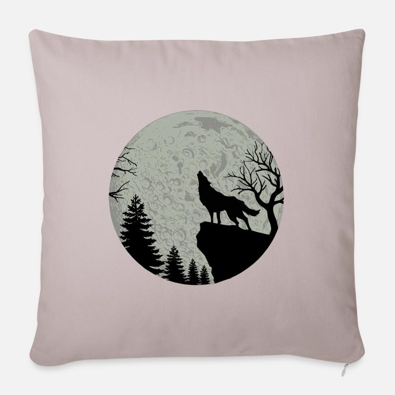 Wolf - Sofakissenbezug 45 x 45 cm - helles Taupe