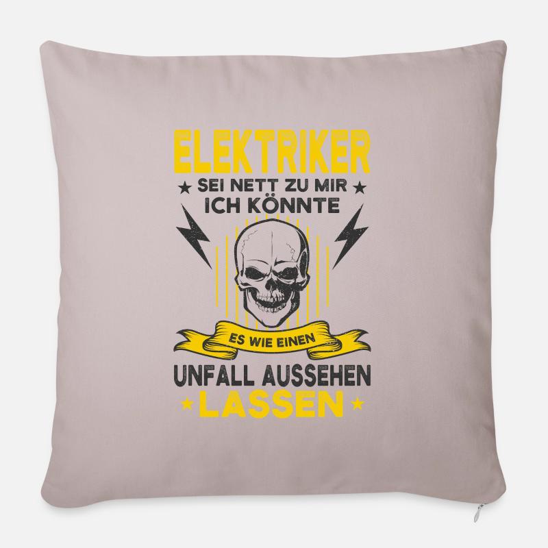 Elektriker - Sofakissenbezug 45 x 45 cm - helles Taupe