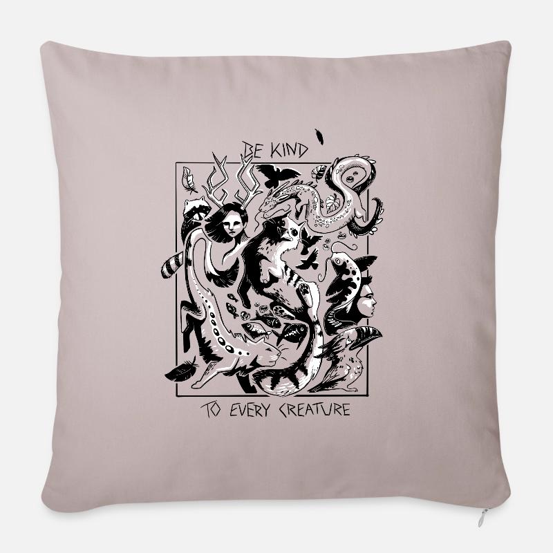 Be kind - Sofakissenbezug 45 x 45 cm - helles Taupe