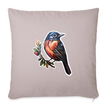 Bird - Sofa pillowcase 17,3'' x 17,3'' (45 x 45 cm) - light taupe - Front