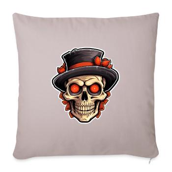 Crâne d’Halloween - Housse de coussin décorative 45 x 45 cm - taupe clair - Devant
