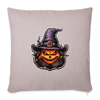 Pumpkin with witch hat Halloween - Sofa pillowcase 17,3'' x 17,3'' (45 x 45 cm) - light taupe - Front