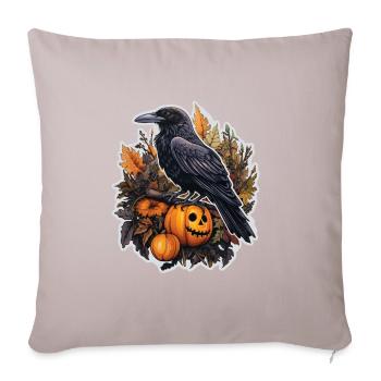 Halloween Crow Pumpkin 2 - Sofa pillowcase 17,3'' x 17,3'' (45 x 45 cm) - light taupe - Front