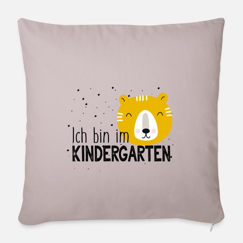 Kindergarten - Kindergartenkind - KITA - Sofakissenbezug 45 x 45 cm - helles Taupe