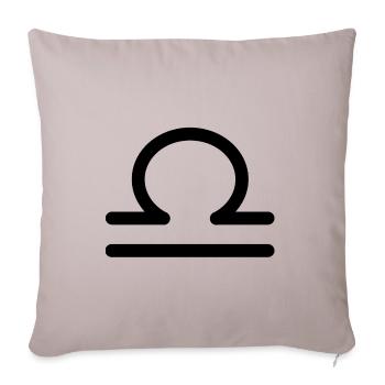 Libra zodiac black - Sofa pillowcase 17,3'' x 17,3'' (45 x 45 cm) - light taupe - Front