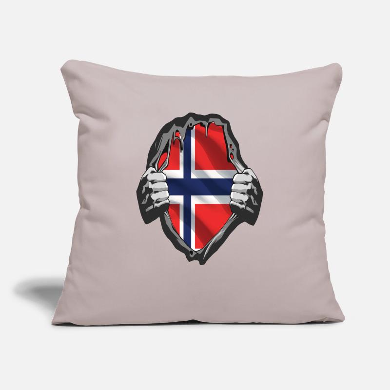 norway cod card cod hunter gift Sofa pillowcase 17,3'' x 17,3'' (45 x 45 cm)
