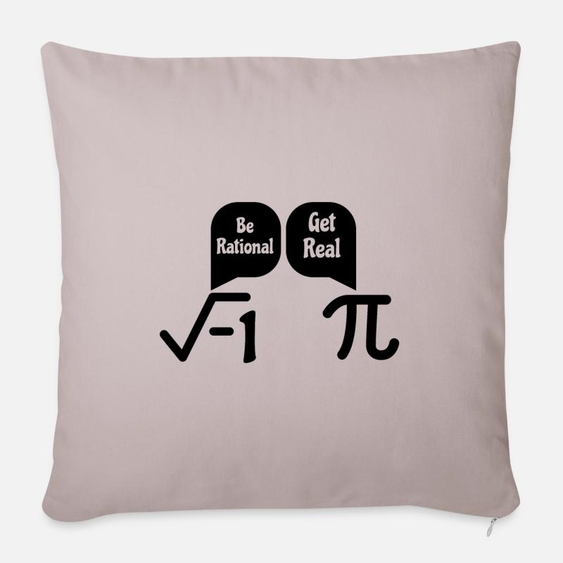 Mathe lustig - Sofakissenbezug 45 x 45 cm - helles Taupe