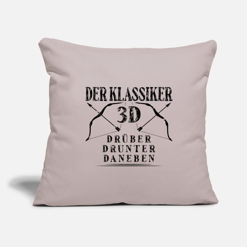 Klassiker 3D Drüber Drunter Daneben Bogenschießen Sofakissenbezug 45 x 45 cm