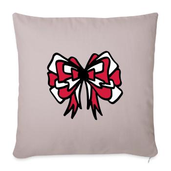 Bow red & white / red & white bow - colorful - Sofa pillowcase 17,3'' x 17,3'' (45 x 45 cm) - light taupe - Front