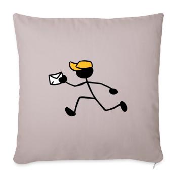 Postman Courier Letter Delivery Express Shipment - Sofa pillowcase 17,3'' x 17,3'' (45 x 45 cm) - light taupe - Front