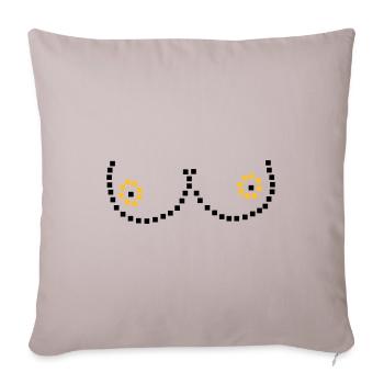 Pixel breasts - Sofa pillowcase 17,3'' x 17,3'' (45 x 45 cm) - light taupe - Front