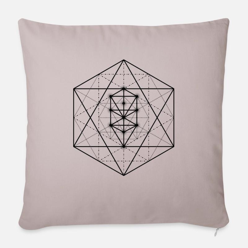 Sacred Geometry - Sofakissenbezug 45 x 45 cm - helles Taupe