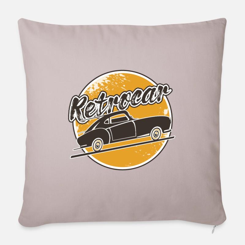 Oldtimer - Sofakissenbezug 45 x 45 cm - helles Taupe