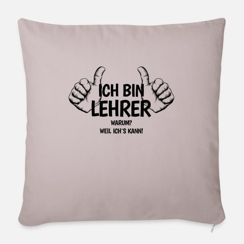 Lehrer Abschied Abschluss Abitur Lustig Geschenk - Sofakissenbezug 45 x 45 cm - helles Taupe