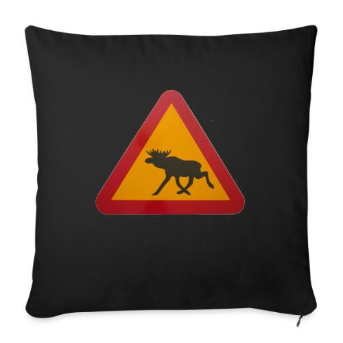 Warnschild Elch - Sofakissenbezug 45 x 45 cm