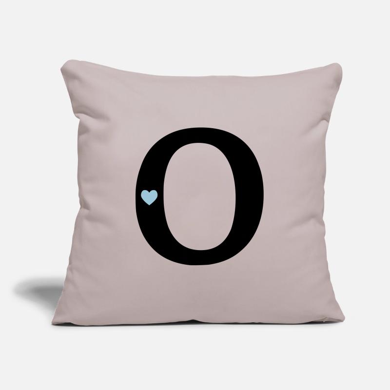 Letter O Initial point Sofa pillowcase 17,3'' x 17,3'' (45 x 45 cm)