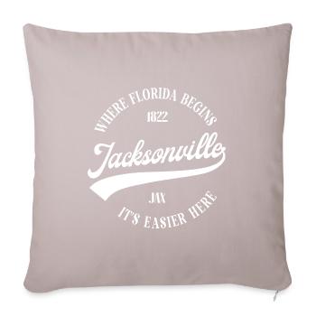 Jacksonville Florida - Sofakissenbezug 45 x 45 cm - helles Taupe - Vorne