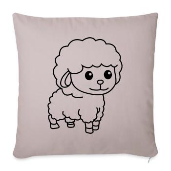 Sheep Comic Animal - Sofa pillowcase 17,3'' x 17,3'' (45 x 45 cm) - light taupe - Front