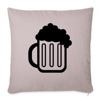 Stein (tasse de bière) 01.0 - Housse de coussin décorative 45 x 45 cm - taupe clair - Devant