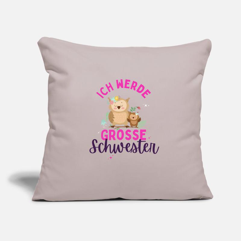 Große Schwester 2024 Loading Eulen Herz Sofakissenbezug 45 x 45 cm