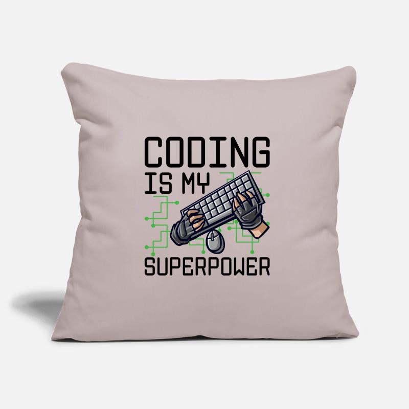 Coding Is My Superpower Programming Coder Computer Sofakissenbezug 45 x 45 cm