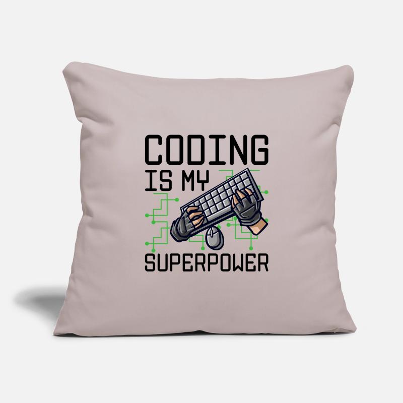 Coding Is My Superpower Programming Coder Computer Sofakissenbezug 45 x 45 cm