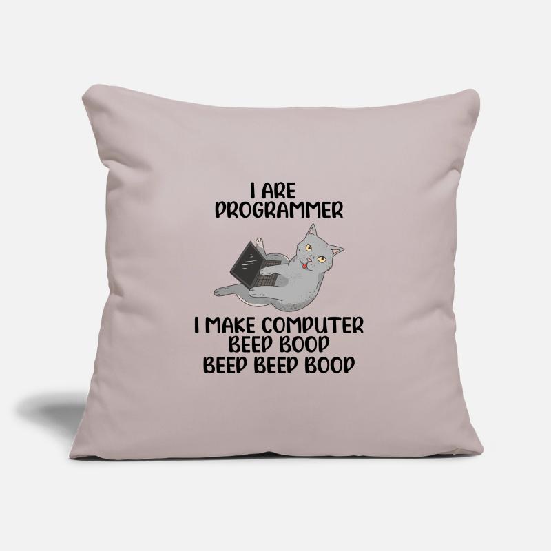 I Are Programmer I Make Computer Beep Bop Coder So Sofakissenbezug 45 x 45 cm