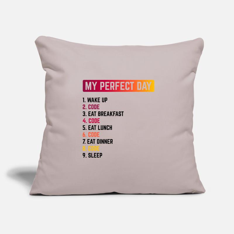 My Perfect Day Wake Up Code Software Developer Pro Sofakissenbezug 45 x 45 cm