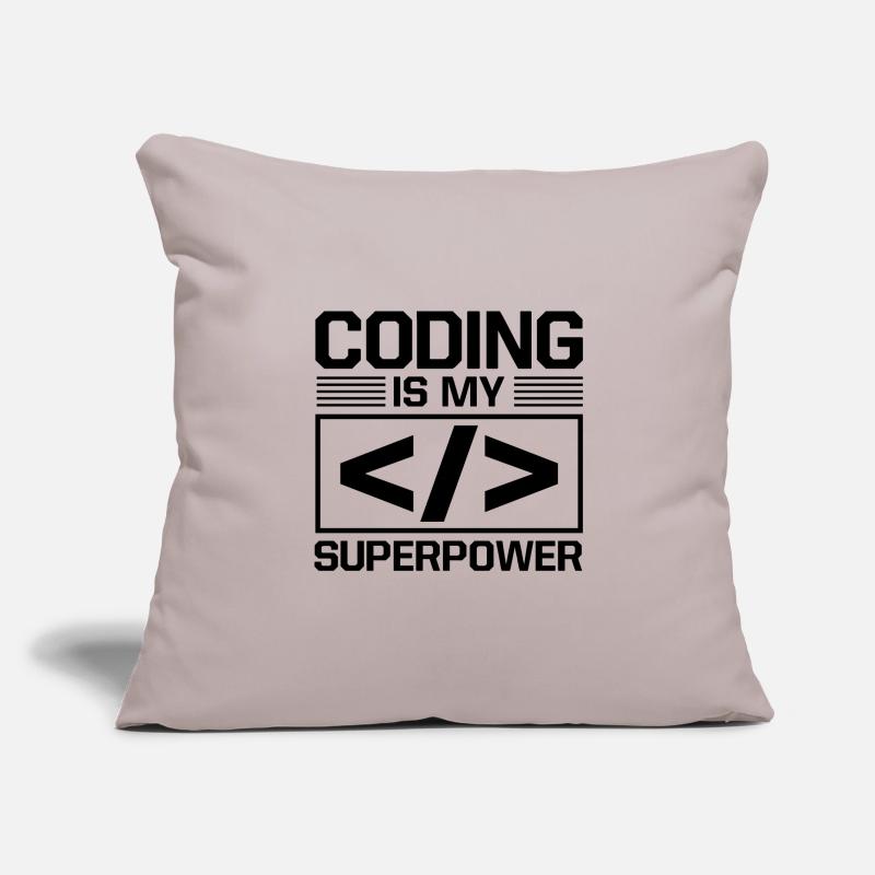 Coding Is My Superpower Programming Coder Computer Sofakissenbezug 45 x 45 cm