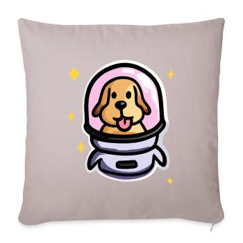 Labrador Rocket chien amoureux chiot - Housse de coussin décorative 45 x 45 cm - taupe clair - Devant