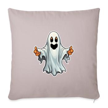Fantôme d’Halloween - Housse de coussin décorative 45 x 45 cm - taupe clair - Devant