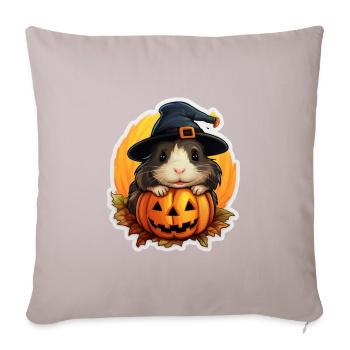 Meerschweinchen Halloween - Sofakissenbezug 45 x 45 cm - helles Taupe - Vorne