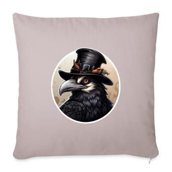 Bird with Hat Halloween - Sofa pillowcase 17,3'' x 17,3'' (45 x 45 cm) - light taupe - Front