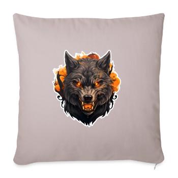 Wolf Autumn Halloween 3 - Sofa pillowcase 17,3'' x 17,3'' (45 x 45 cm) - light taupe - Front