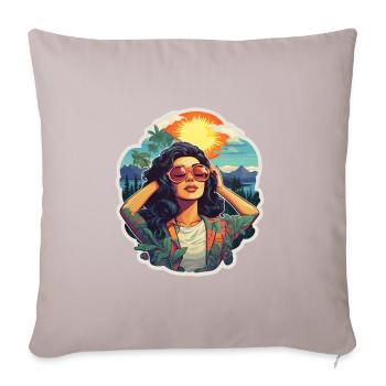 Holidays & Relaxation - Sofa pillowcase 17,3'' x 17,3'' (45 x 45 cm) - light taupe - Front