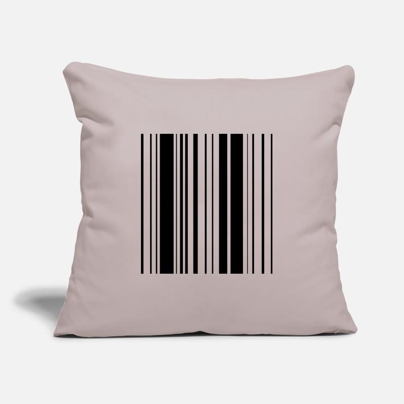Code-barres motif rayures Housse de coussin décorative 45 x 45 cm