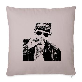 Rocker - Smoke on Mr. Cool Guy - Housse de coussin décorative 45 x 45 cm - taupe clair - Devant