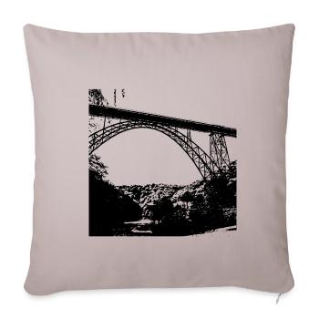 Pont - Pont de Müngstner - Bergisches Land - Housse de coussin décorative 45 x 45 cm - taupe clair - Devant