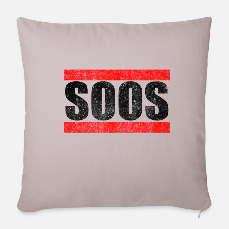 Soos Sees Saas Youtube-Kacke Detlef Davis Geschenk - Sofakissenbezug 45 x 45 cm - helles Taupe