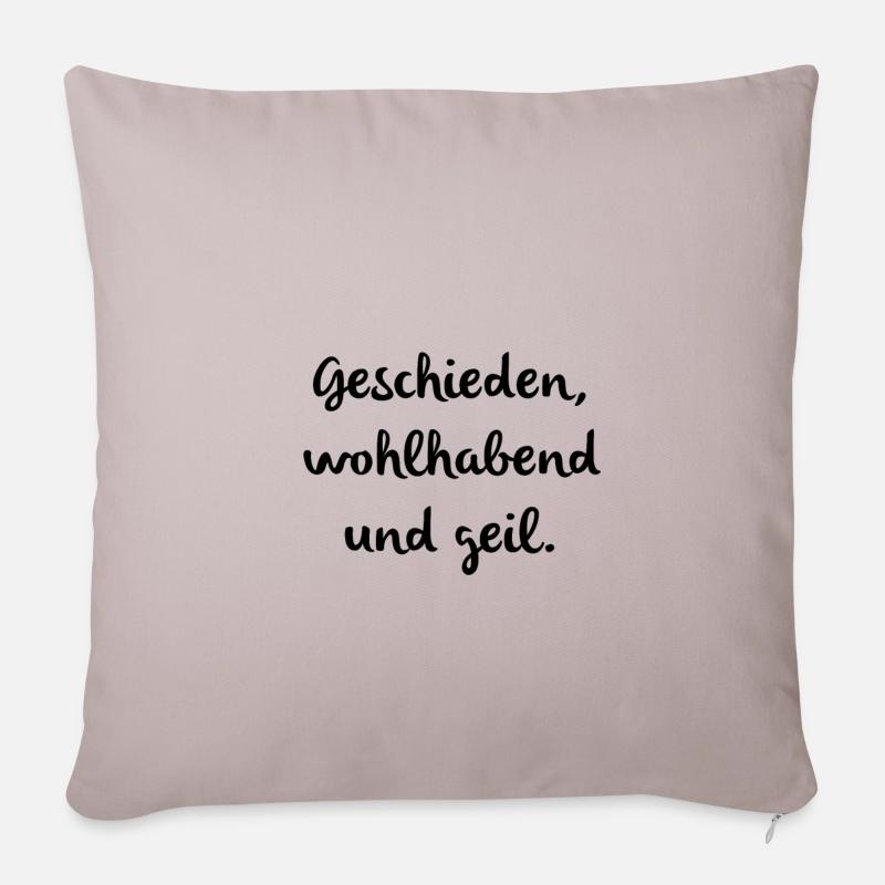 Scheidung Geschieden Exfrau Exmann Divorced Single - Sofakissenbezug 45 x 45 cm - helles Taupe