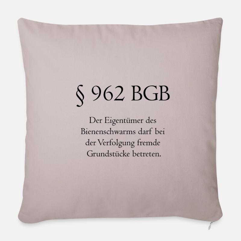 Bienenschwarm § 962 BGB - Sofakissenbezug 45 x 45 cm - helles Taupe