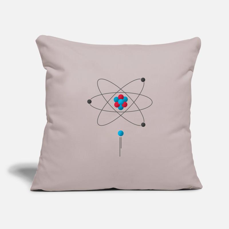 Atom proton neutron electron science elements Sofa pillowcase 17,3'' x 17,3'' (45 x 45 cm)
